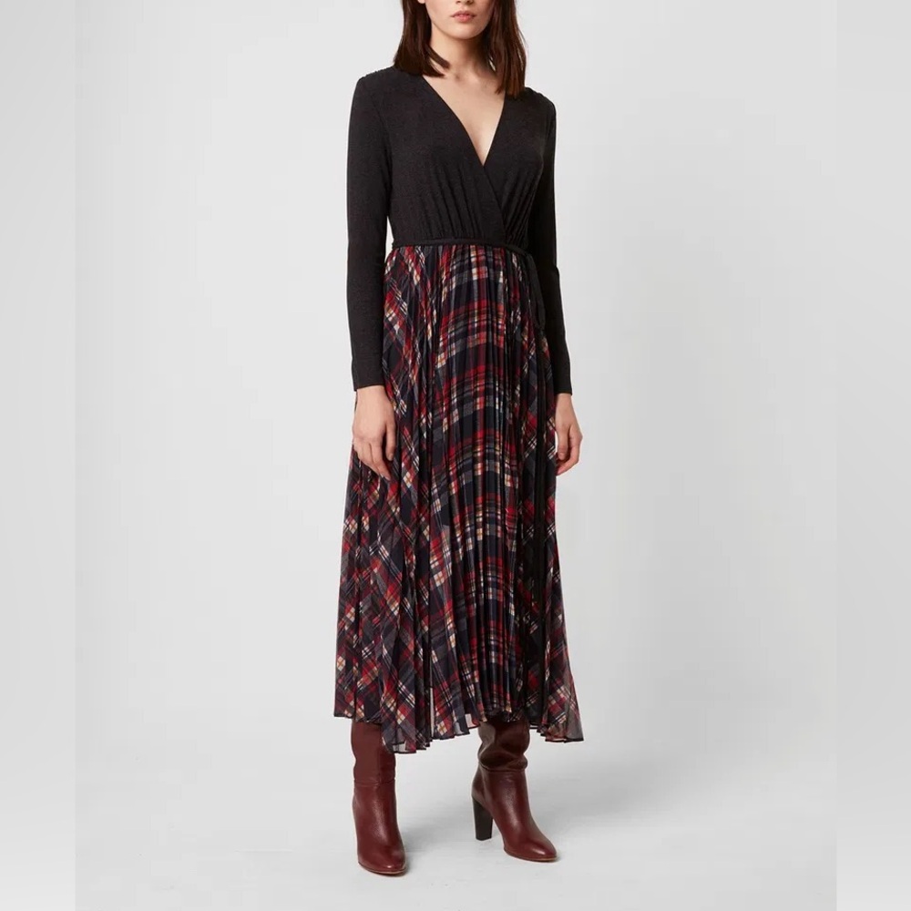 Plaid Wrap Dress